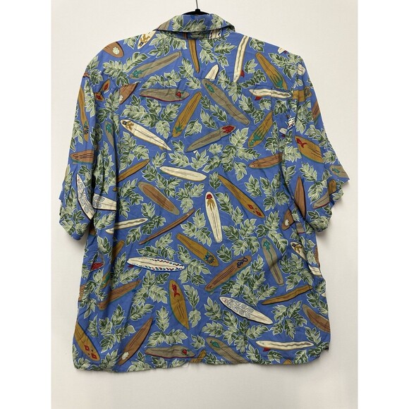 Reyn Spooner Dietrich Varez Hawaiian Shirt Mens Large Surf Board Floral Rayon - Picture 2 of 9